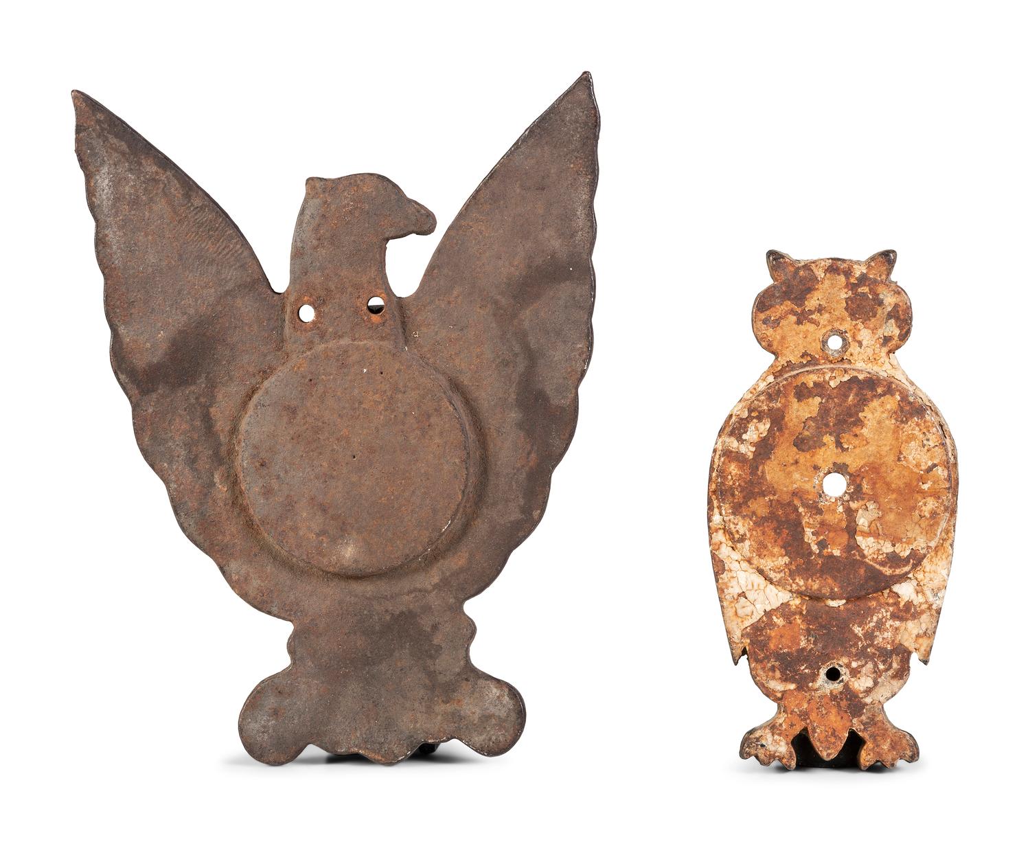 Two Figural Cast Iron Shooting Targets