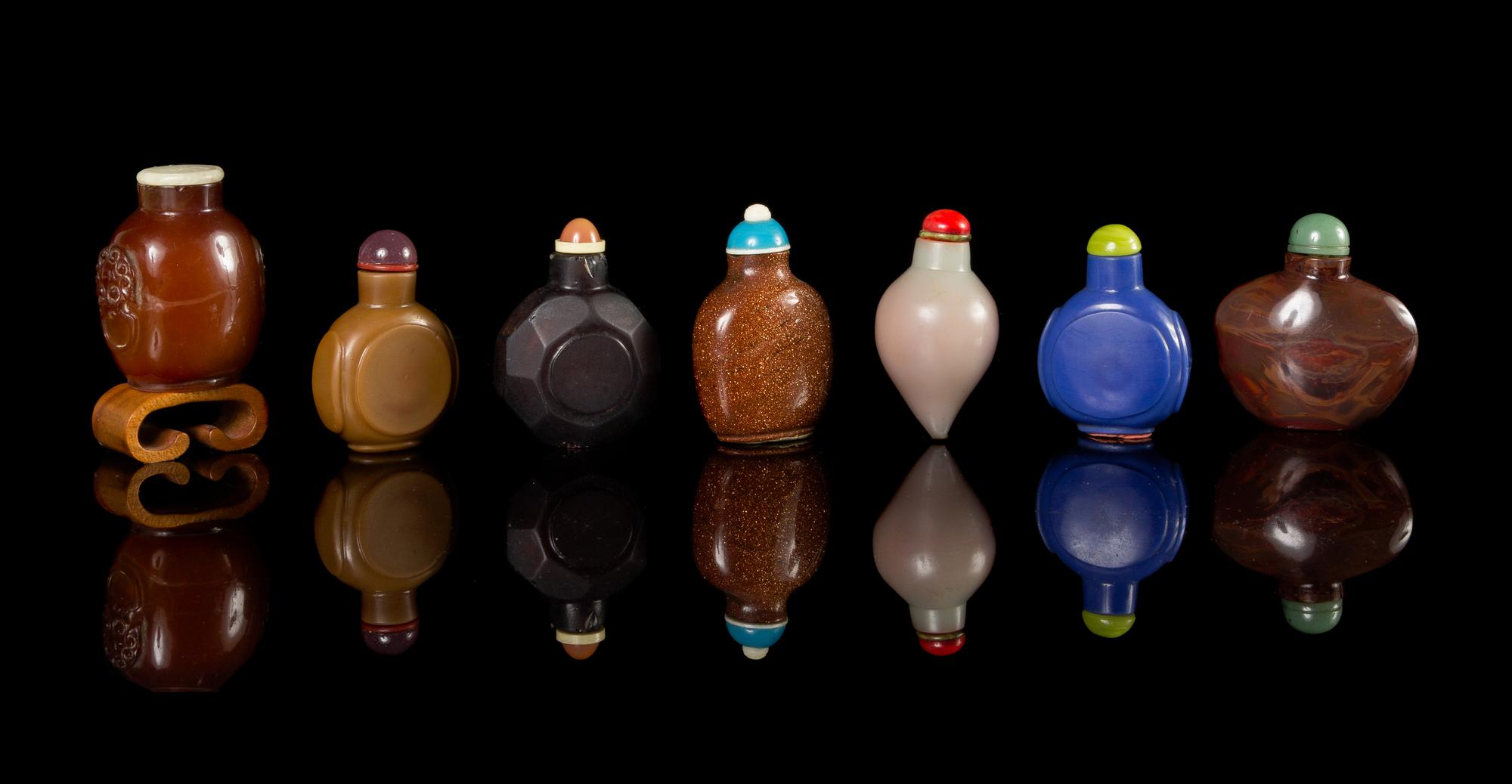 Seven Glass Snuff Bottles — 19TH-20TH CENTURY