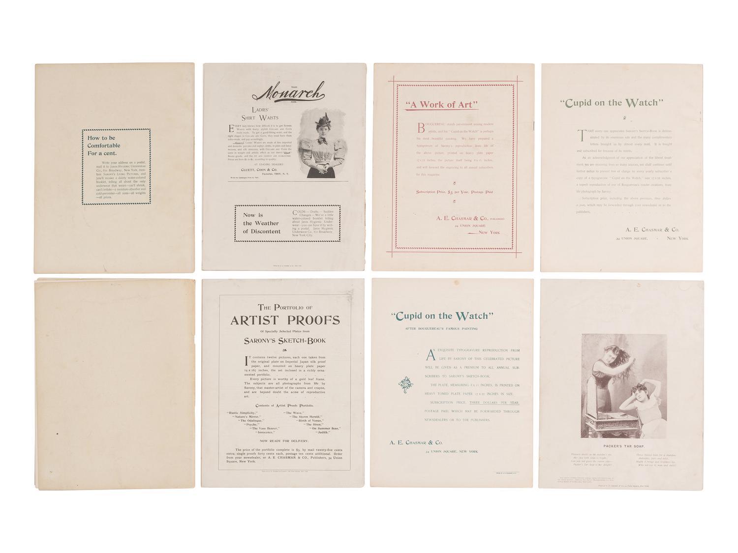[EARLY PHOTOGRAPHY]. 8 periodicals by Napoleon Sarony incl. Living Pictures . 1894-1895.