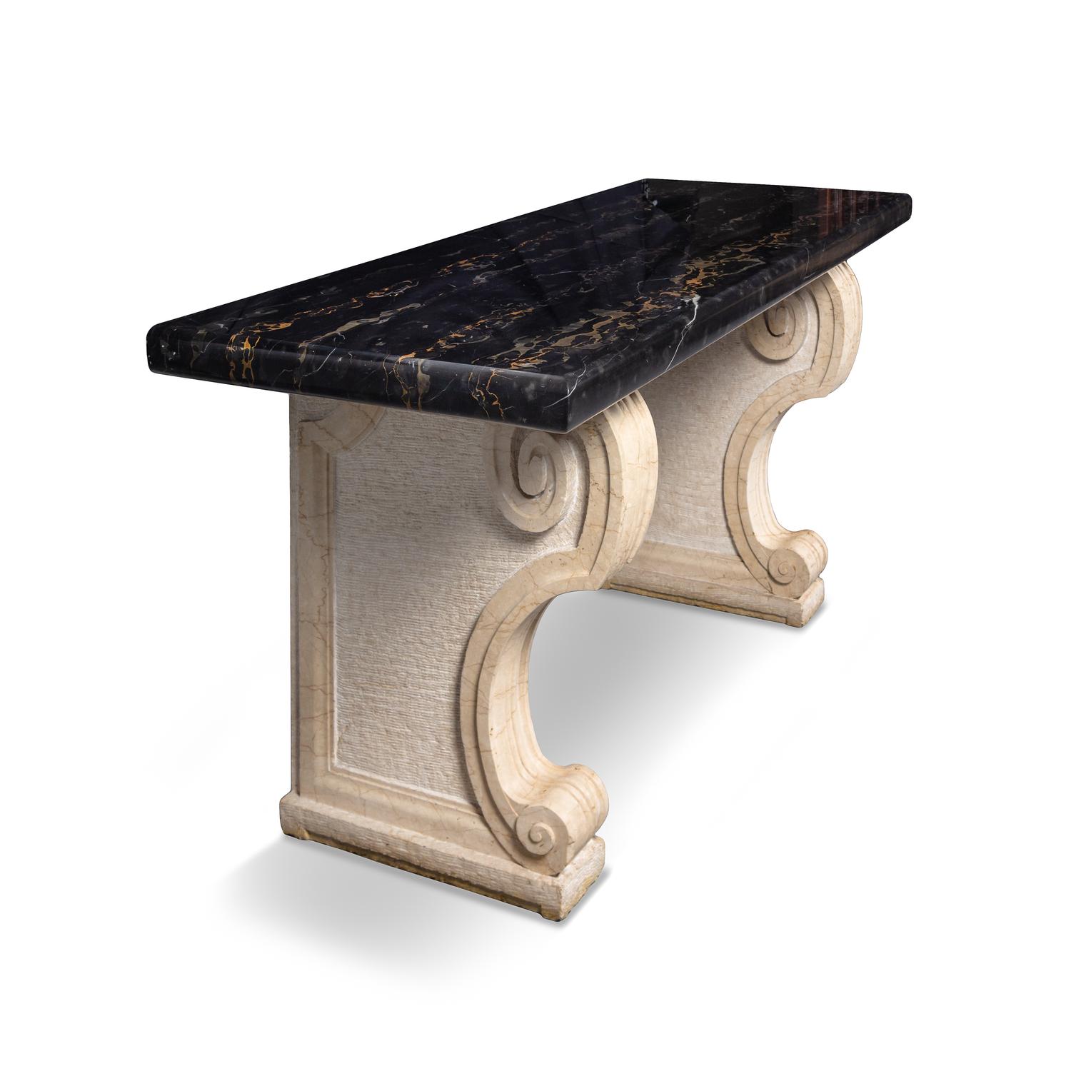 A Neoclassical Style Marble-Top Console Table
