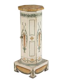 A Continental Painted Wood Pedestal