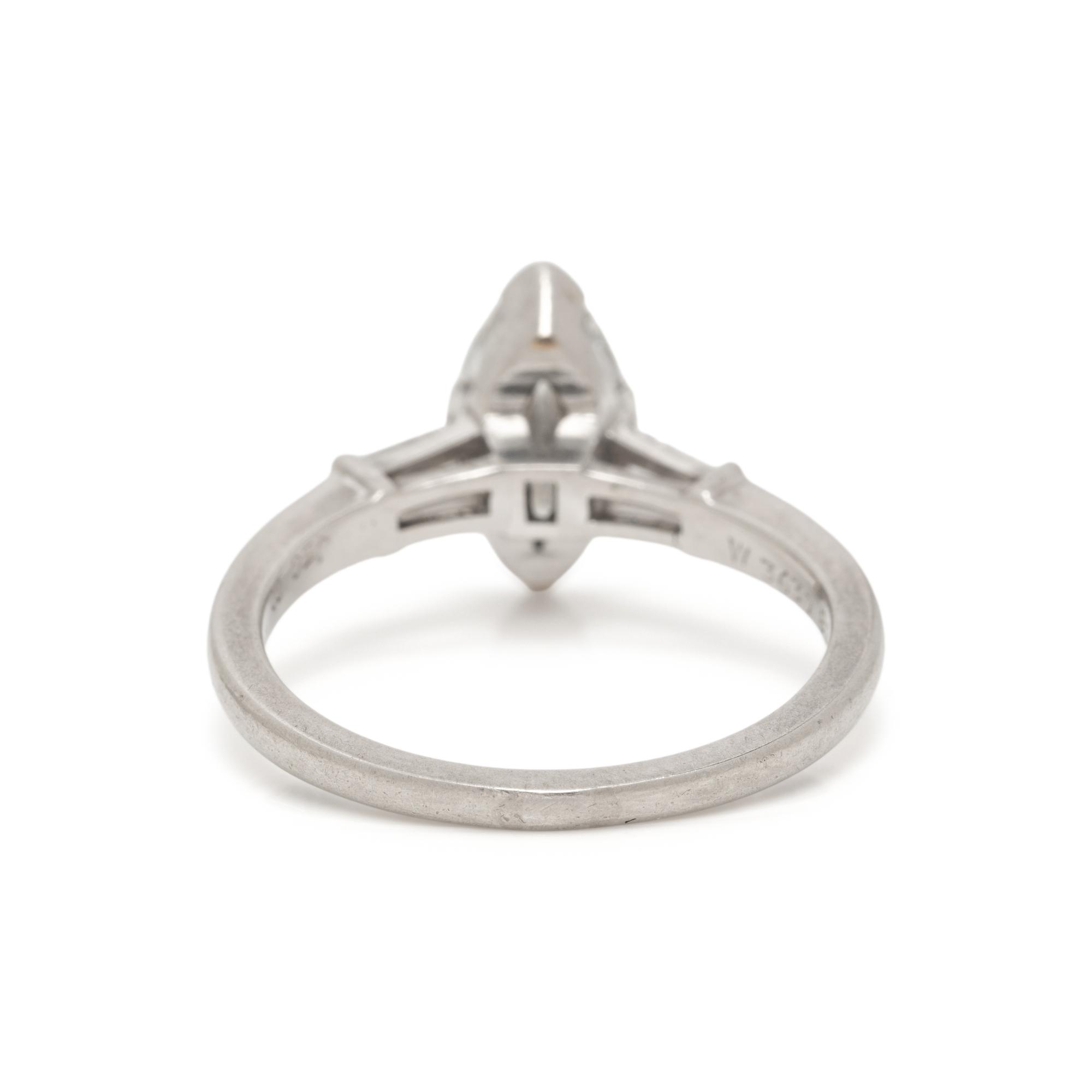 J.E. CALDWELL CO., DIAMOND AND PLATINUM RING