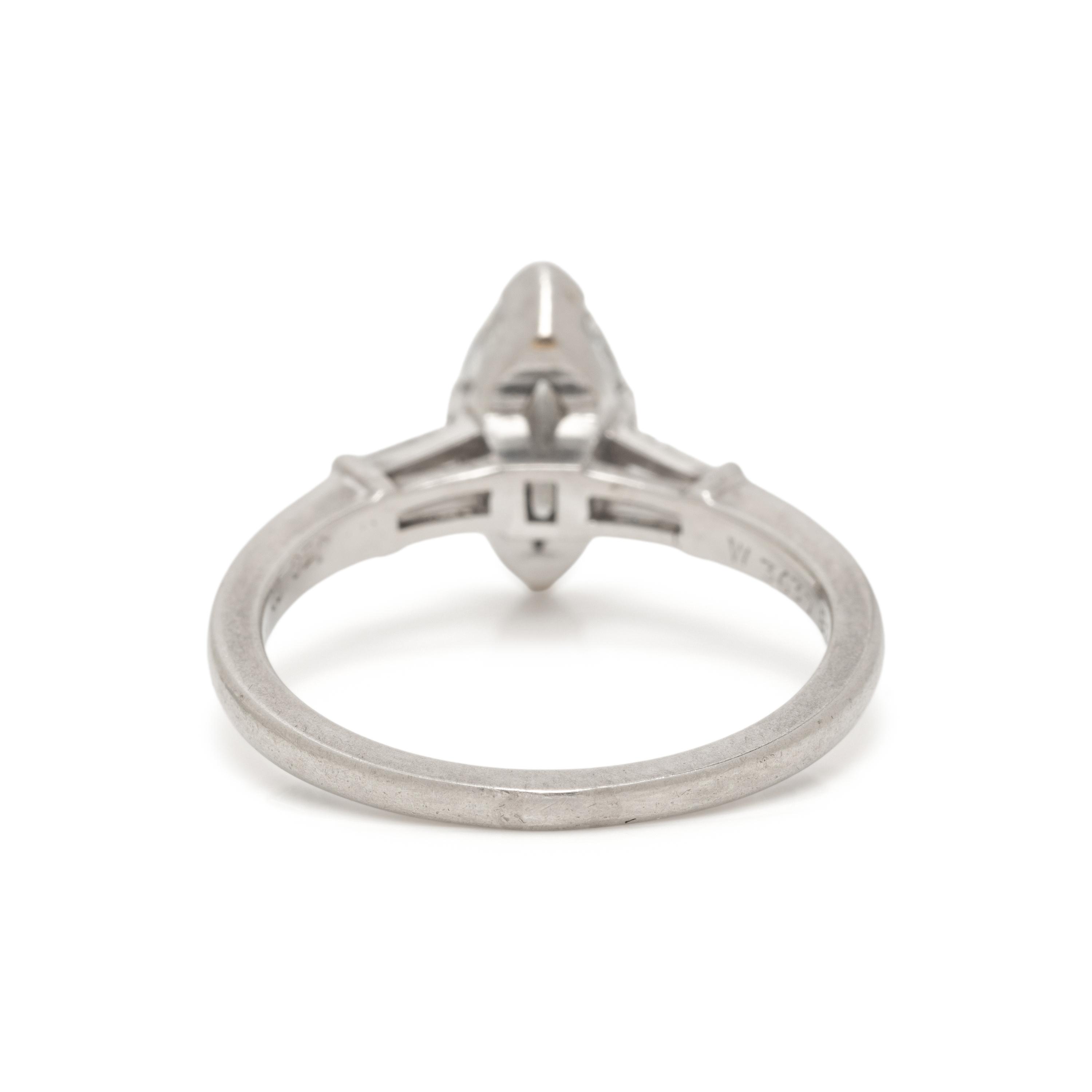 J.E. CALDWELL CO., DIAMOND AND PLATINUM RING