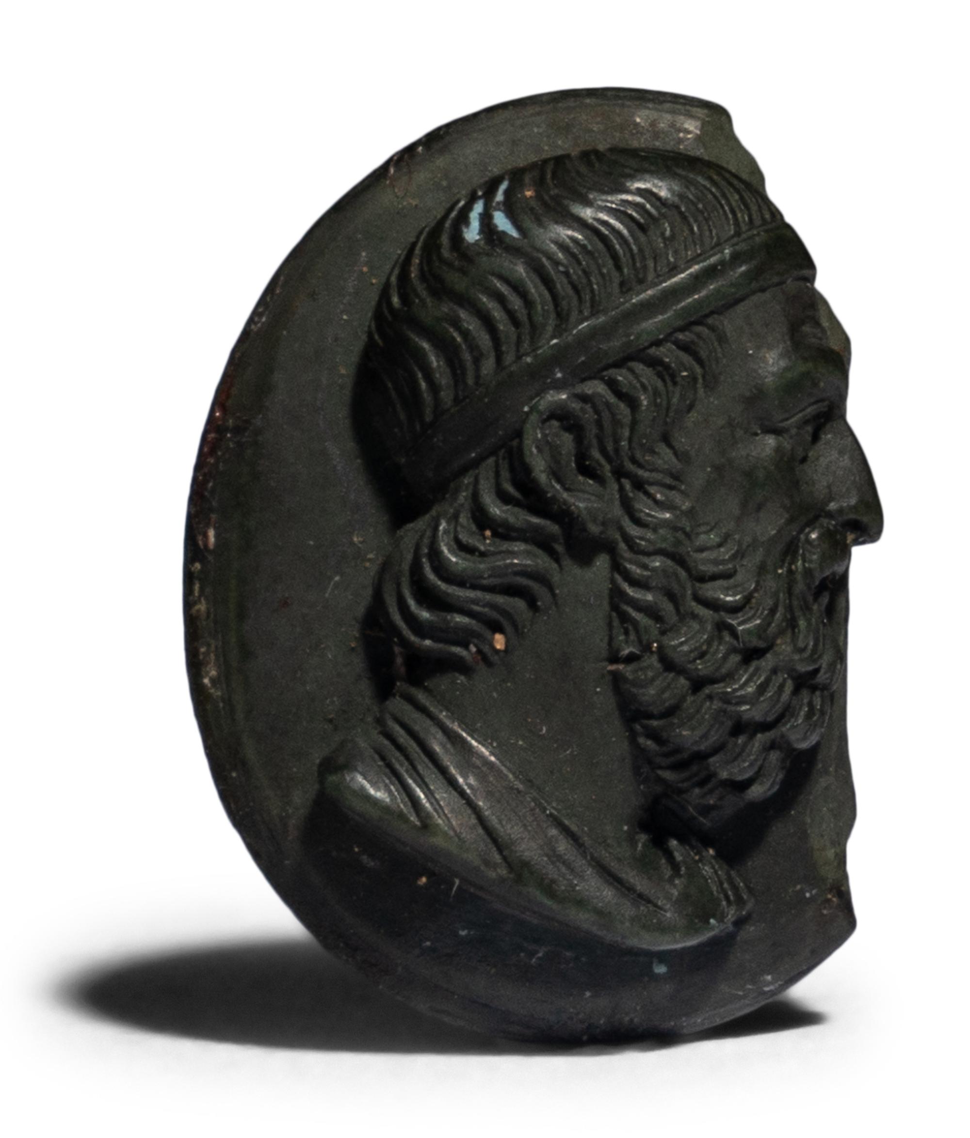 A Neoclassic Lava Stone Cameo
