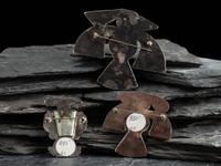 Unique Zuni Silver and Mosaic Inlay Thunderbird Pins/Brooches
