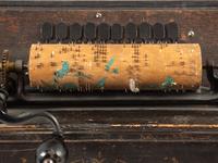A Tabletop Gem Stenciled Wood Roller Organ