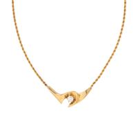 YELLOW GOLD AND DIAMOND NECKLACE