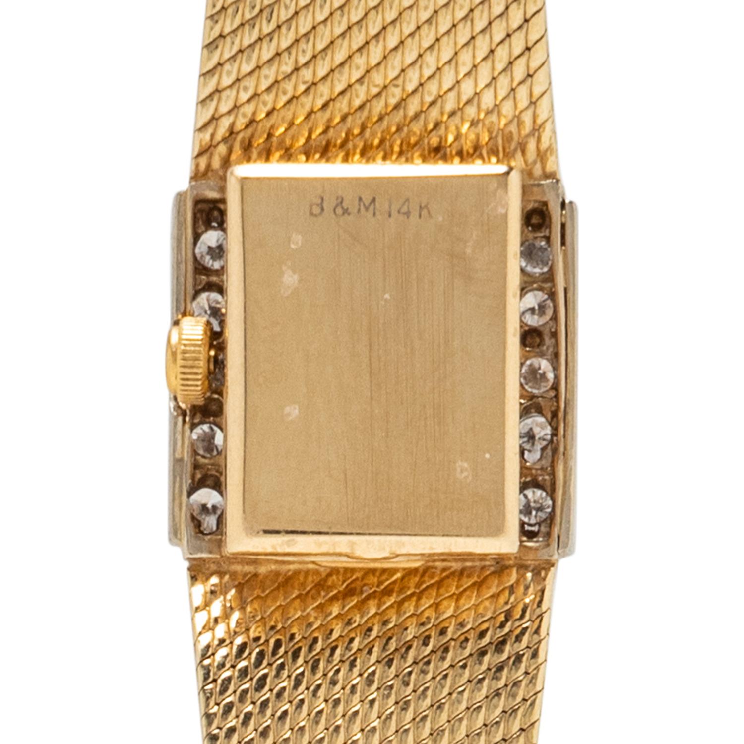 BAUME & MERCIER, YELLOW GOLD AND DIAMOND WATCH