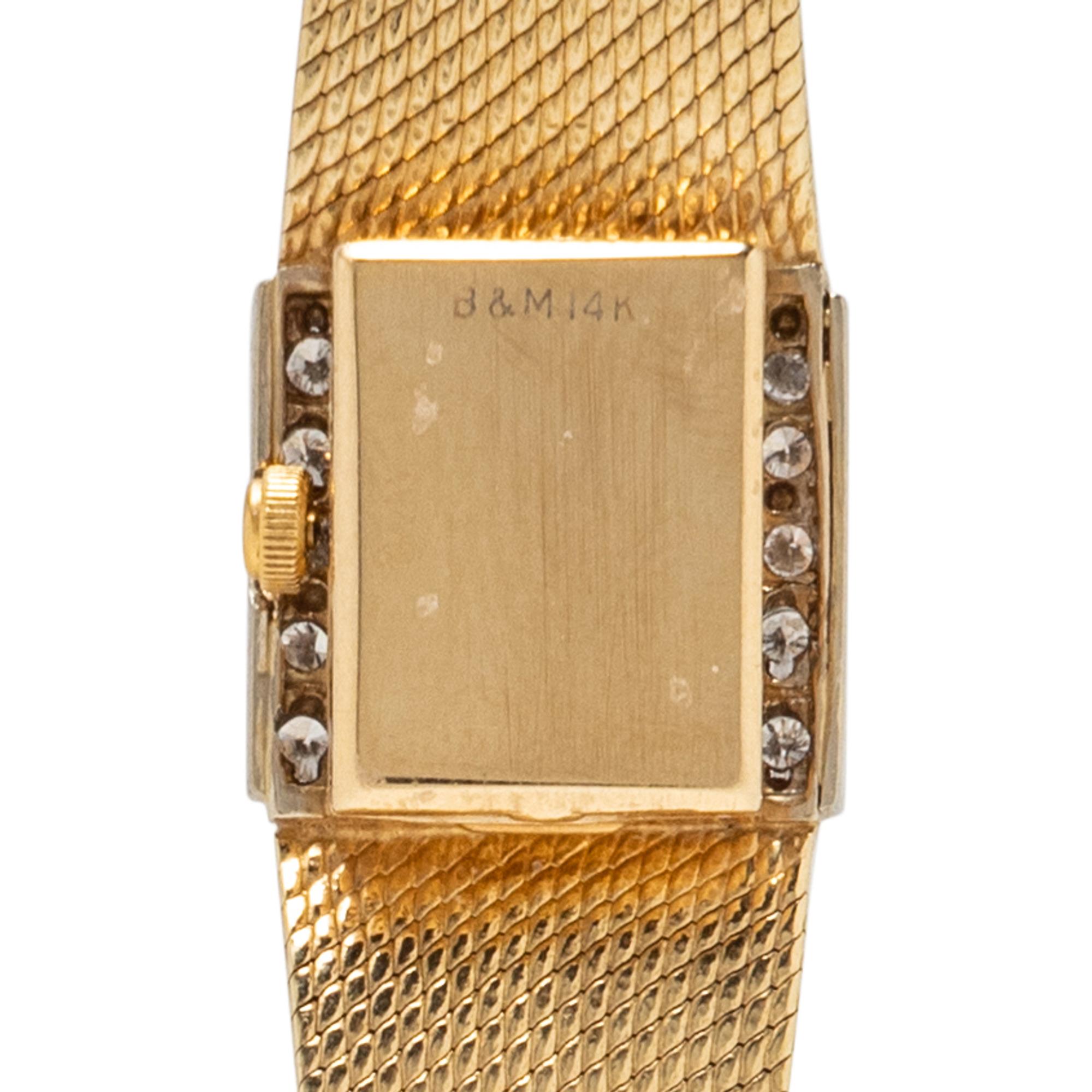 BAUME & MERCIER, YELLOW GOLD AND DIAMOND WATCH