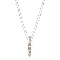 Diamond, Platinum, and White Gold Necklace