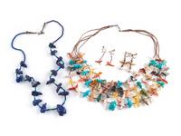 Pair of Zuni Fetish Neckalces and Earrings