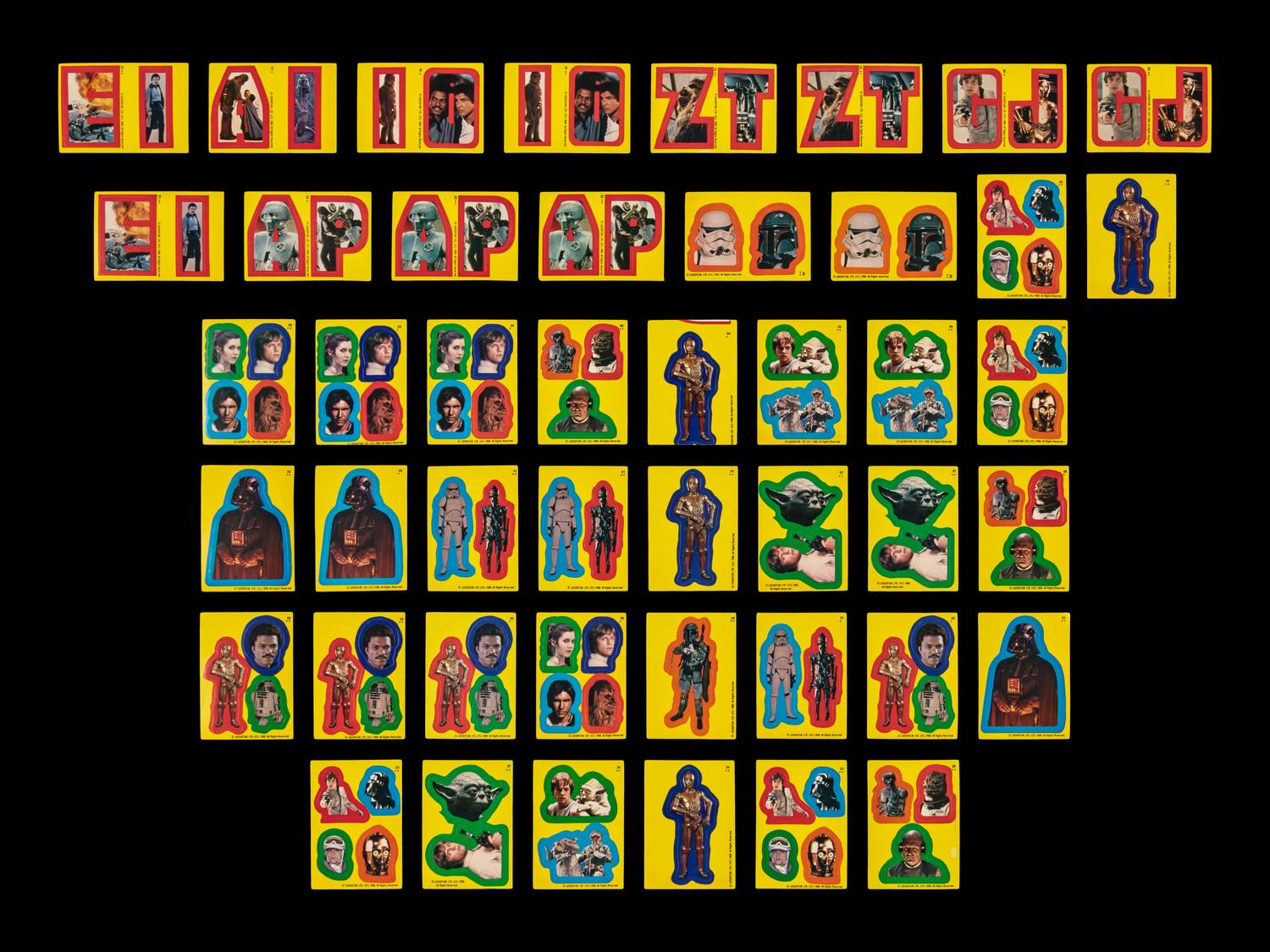 A Collection of 1980 Topps Star Wars The Empire Strikes Back Stickers (94)