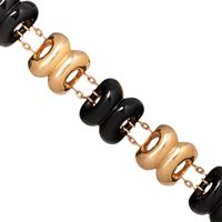 YELLOW GOLD AND ONYX BRACELET