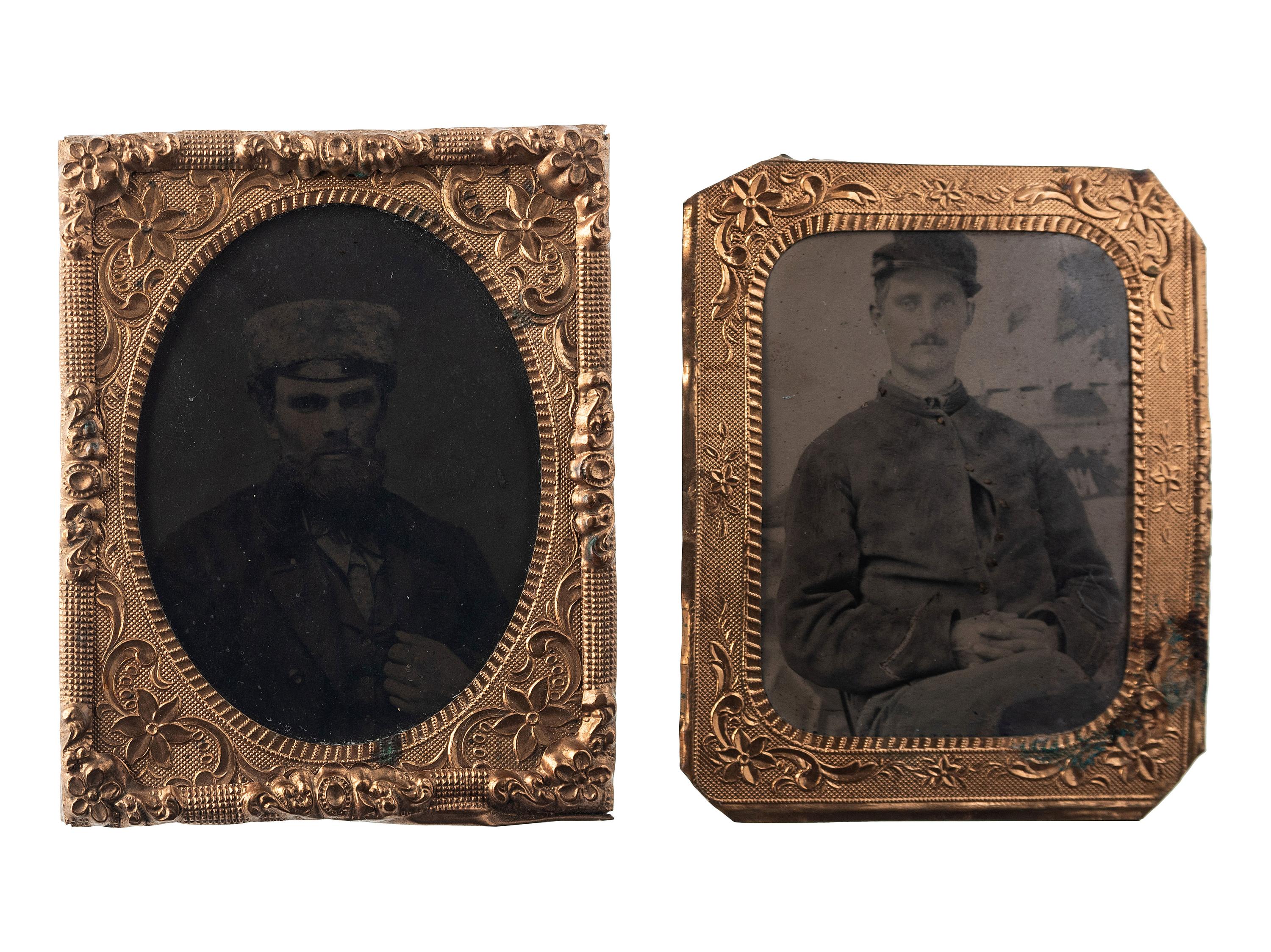 [CIVIL WAR]. A group of 7 images of Union soldiers, incl. ambrotype and tintypes.