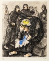 Jacob pleurant Joseph (Jacob Weeping for Joseph), (from the Bible Series )