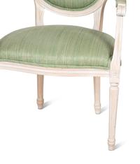 A Set of Six Louis XVI Style Upholstered Dining Chairs — 20TH CENTURY