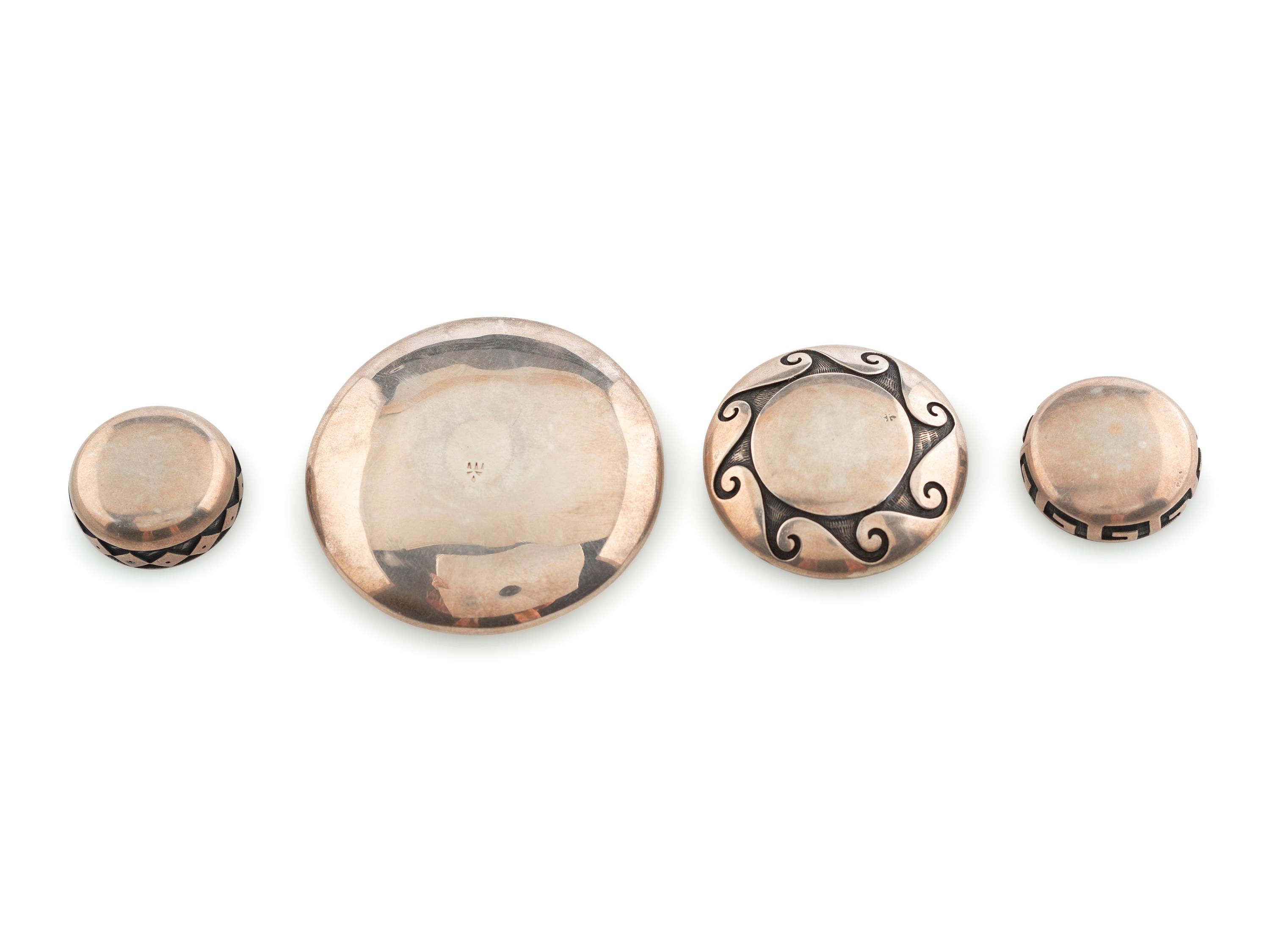 Group of Silver Overlay Seed Jars