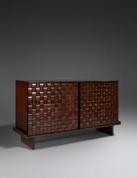 Basket Weave Cabinet, Brown Saltman, USA