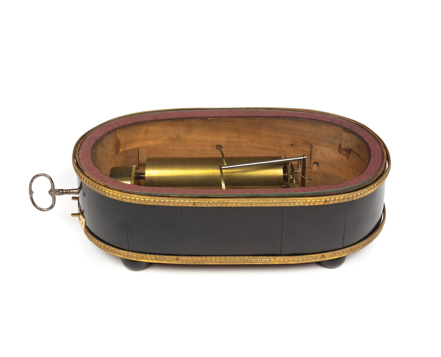 A Rare "Rigid Notation" Musical Clock Base