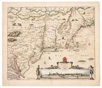 VISSCHER, Nicolaus (1618-1709). Novi Belgii novaeque Angliae nec non partis Virginiae Tabula. [Amsterdam, ca 1656].