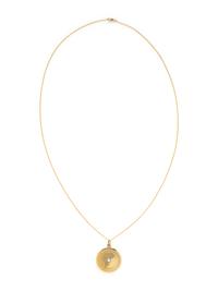 YELLOW GOLD AND DIAMOND LOCKET WITH CHAIN