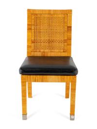 A Set of Four Contemporary Rattan Dining Chairs — BIELECKY BROTHERS, NEW YORK