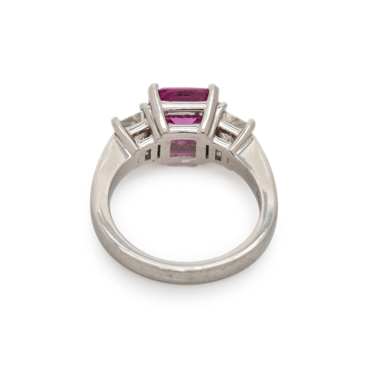 PINK SAPPHIRE AND DIAMOND RING