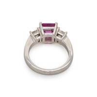 PINK SAPPHIRE AND DIAMOND RING