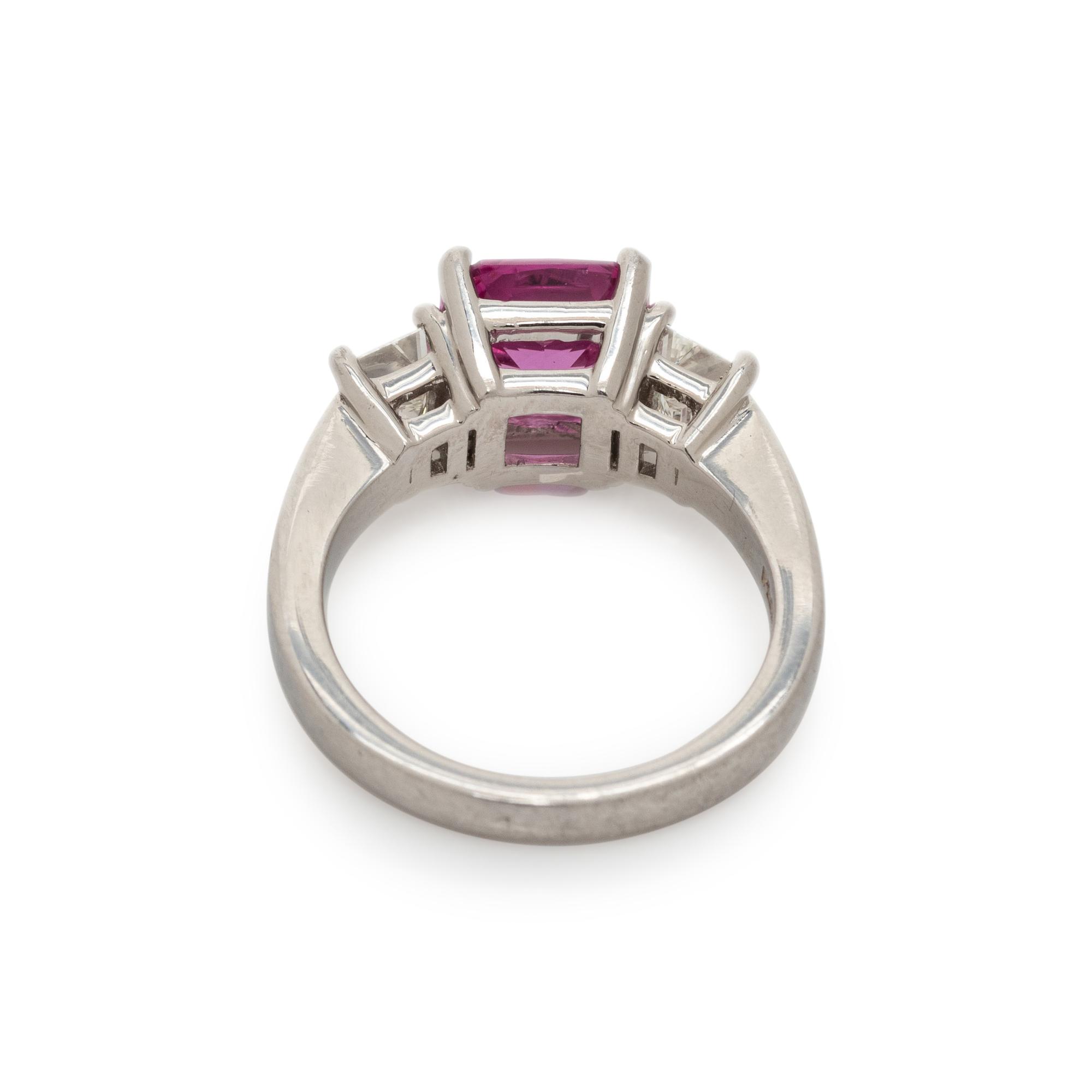 PINK SAPPHIRE AND DIAMOND RING