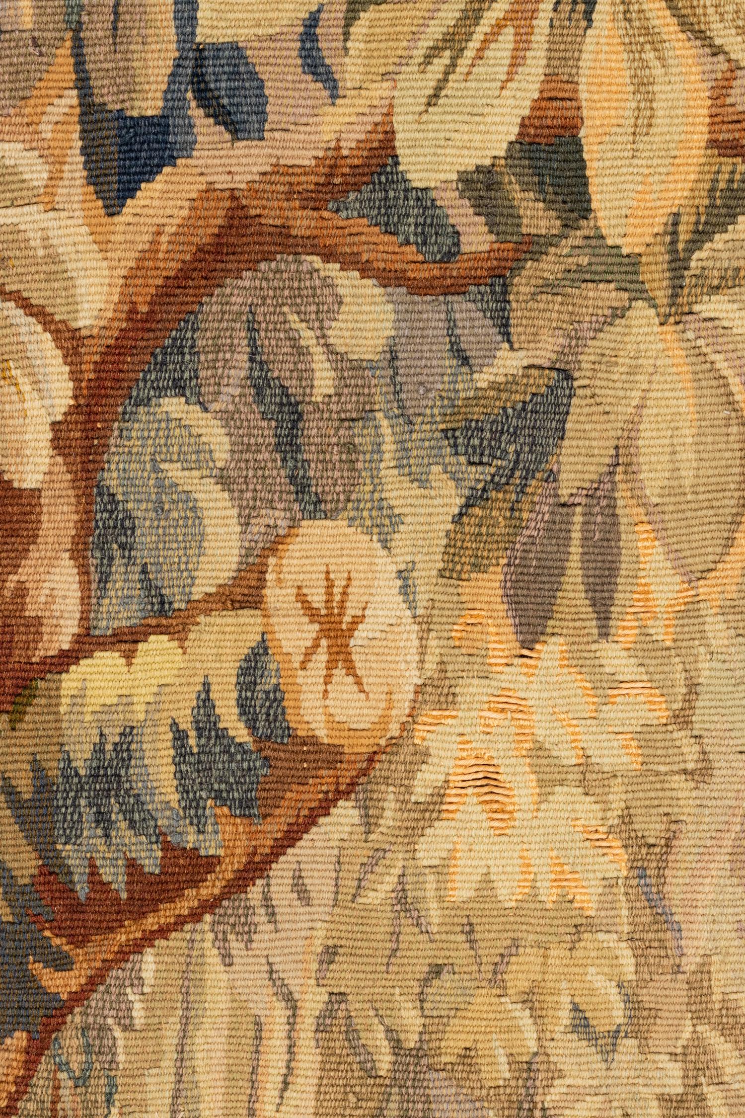 A Pair of Aubusson Wool Tapestry Panels