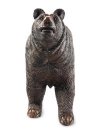 A Swiss Black Forest Carved Walnut Bear