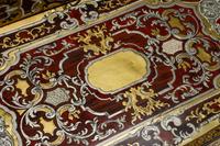 A French Brass and Pewter Inlaid Rosewood Writing Slope