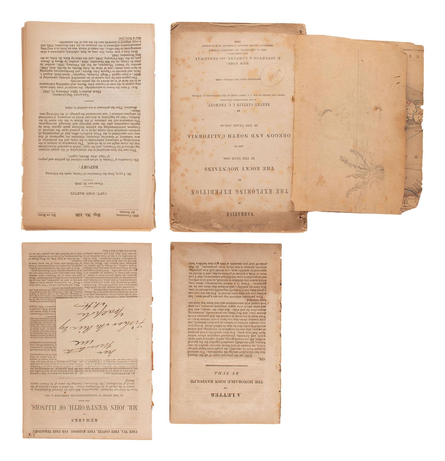 [POLITICS]. A large group of early 19th century pamphlets covering politics, land expansion, and finances, comprising: