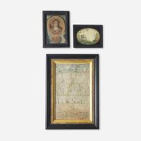 A group of three needleworks 17th / 18th century