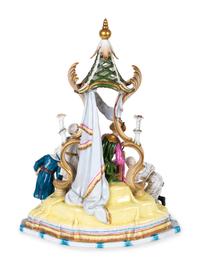 A Large Porcelain Chinoiserie Group — 20TH CENTURY