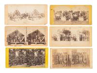 [CIVIL WAR]. A group of 23 fine early war views, incl. camp scenes, artillery, and battlefield images.