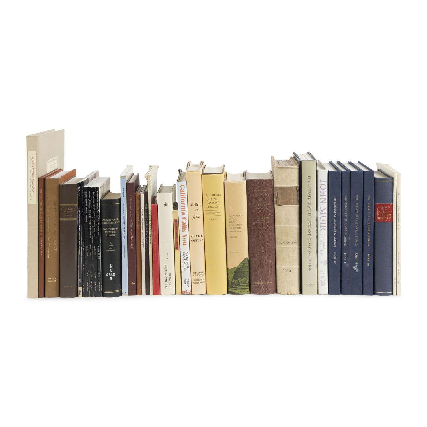 [California - Bibliography]. A group of over 40 bibliographies, catalogues, and references related to Yosemite, California, Clipper Cards, Western Americana, etc.