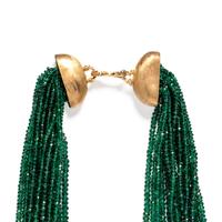 ANGELA PINTALDI, MULTISTRAND EMERALD BEAD NECKLACE