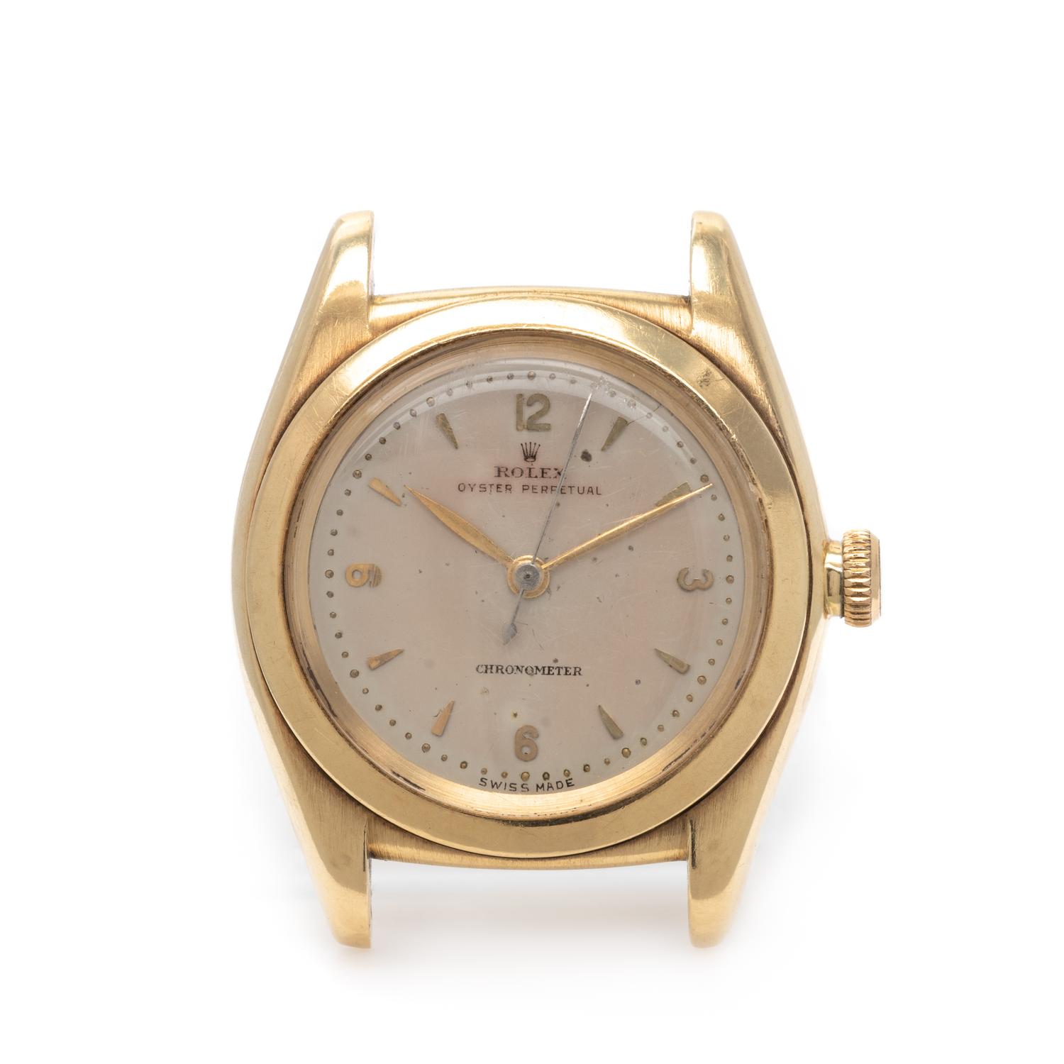 ROLEX, REF. 3131, YELLOW GOLD 'OYSTER PERPETUAL BUBBLEBACK' WRISTWATCH