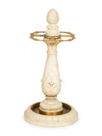A Gilt Bronze Mounted Carved Marble Stick and Umbrella Stand