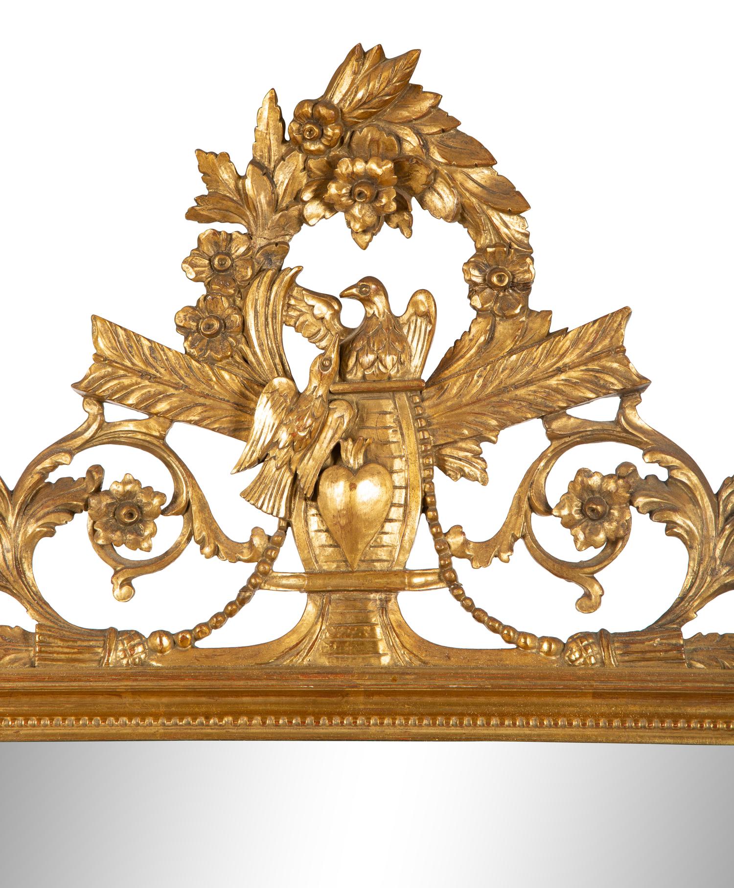 An Italian Carved Giltwood Mirror