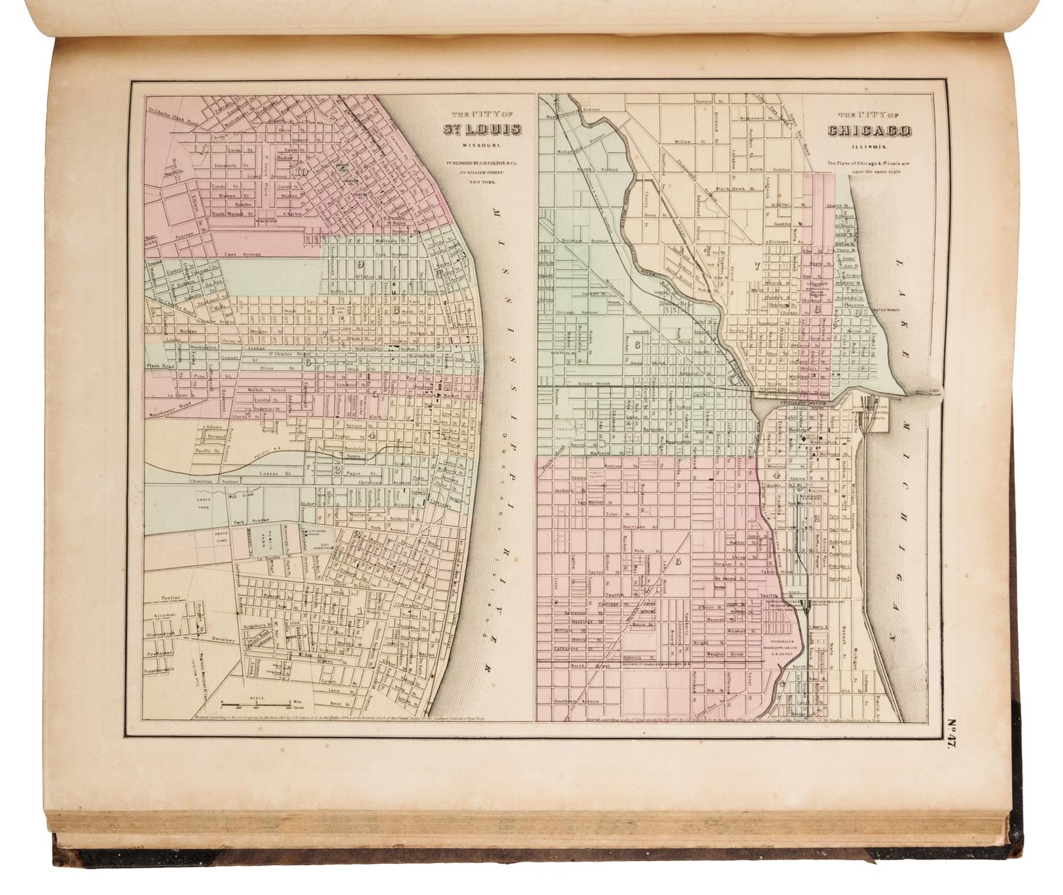 COLTON, George Woolworth (1827-1901). Colton's General Atlas. New York: J. H. Colton and Company, 1857.