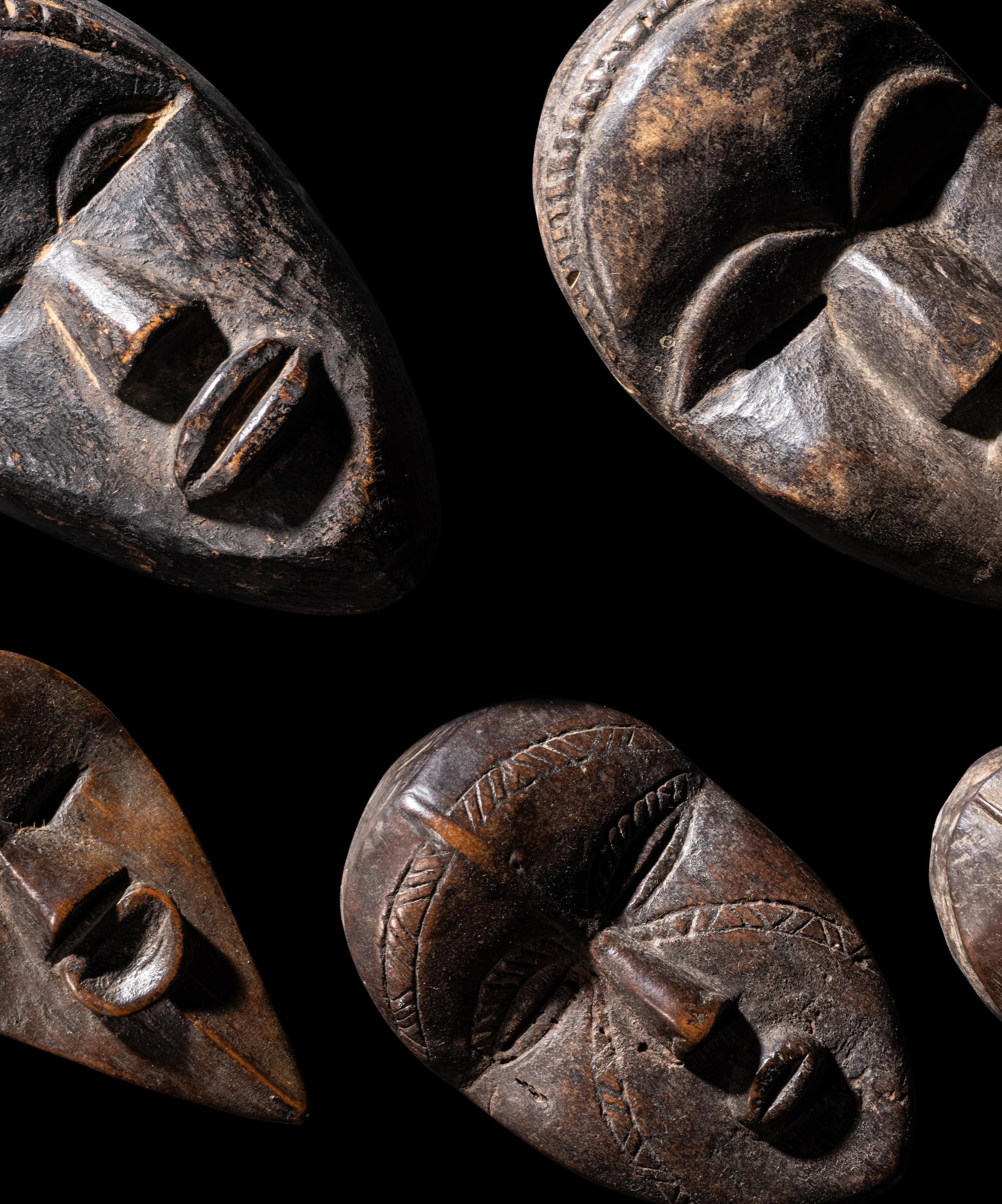 Thirteen Wood Dan Masks