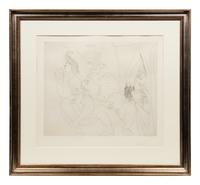 Raphaël et la Fornarina. V: Avec voyeur écartant le rideau (pl. 300 from the 347 Series)
