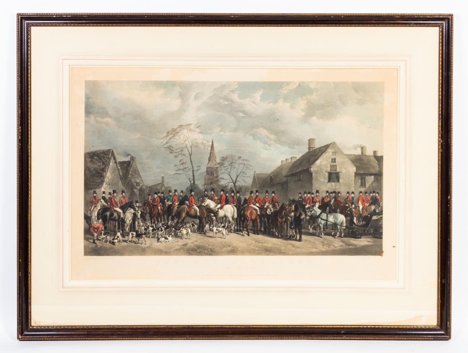 After William H. Barraud, (British, 1810-1850), The Pythcley Hunt, The Crick Meet