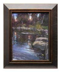 Landscape with Rocky Lake Shoreline