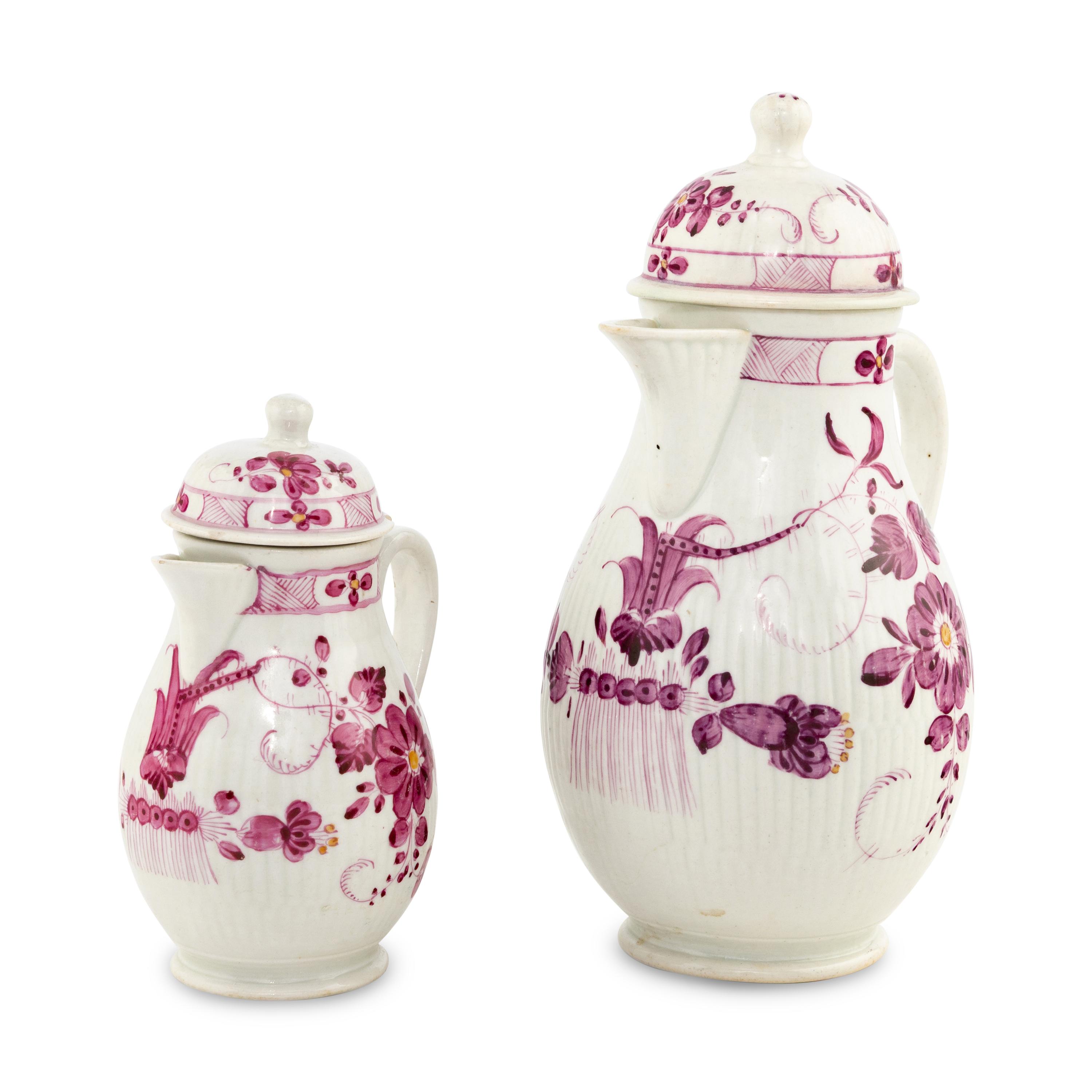 A Continental Porcelain Coffee Pot and Milk Jug