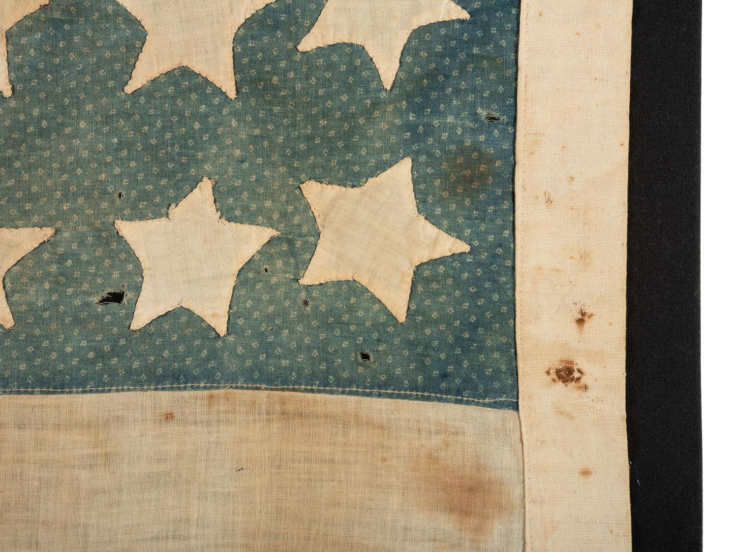 [FLAGS]. 42-star American flag with blue calico canton. Ca 1889-1890.
