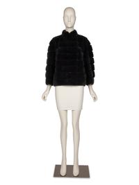 Fendi Gray Mink Banded Coat, 2013