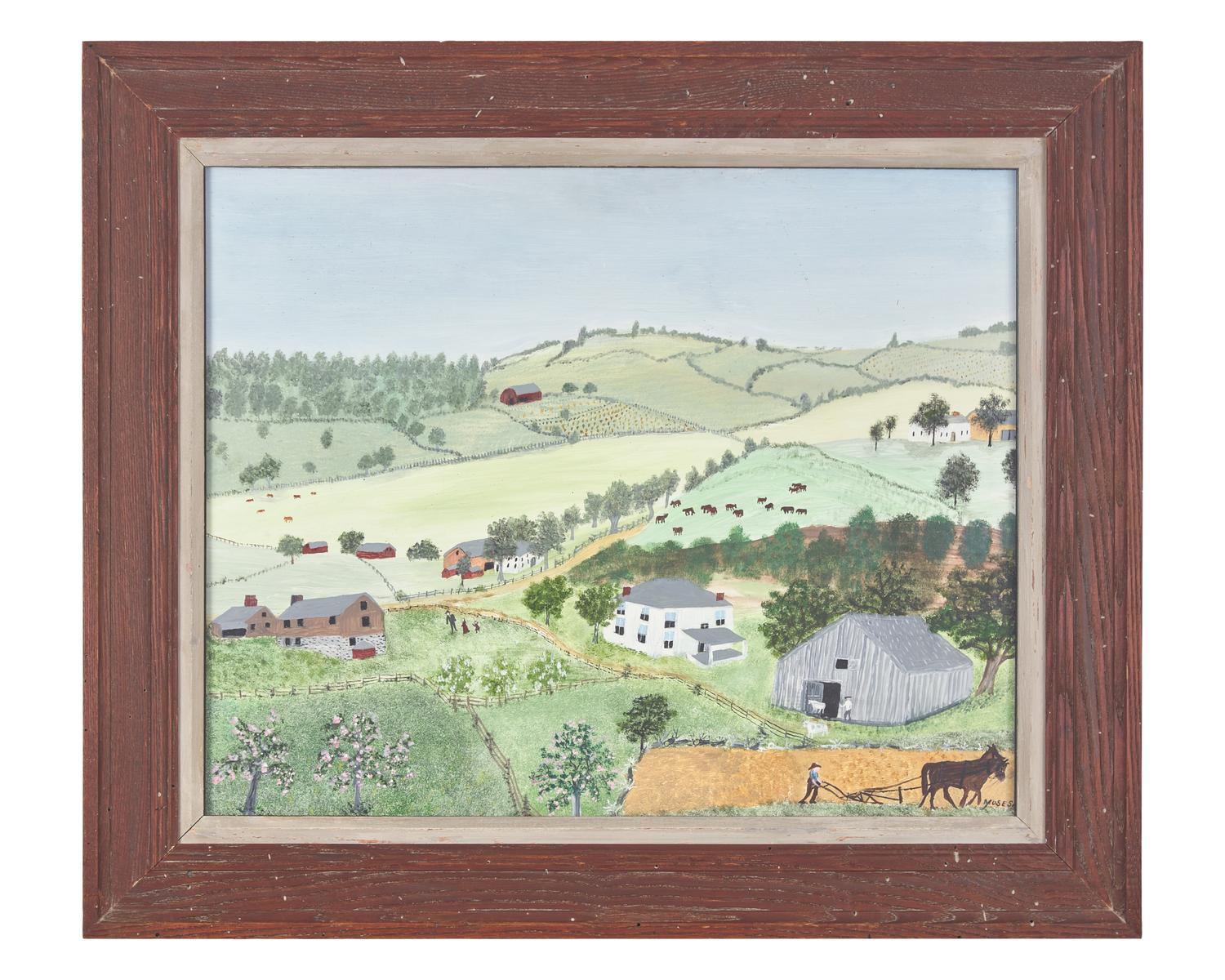 Anna Mary Robertson "Grandma" Moses (1860-1961), Hoosick Hills, 1950